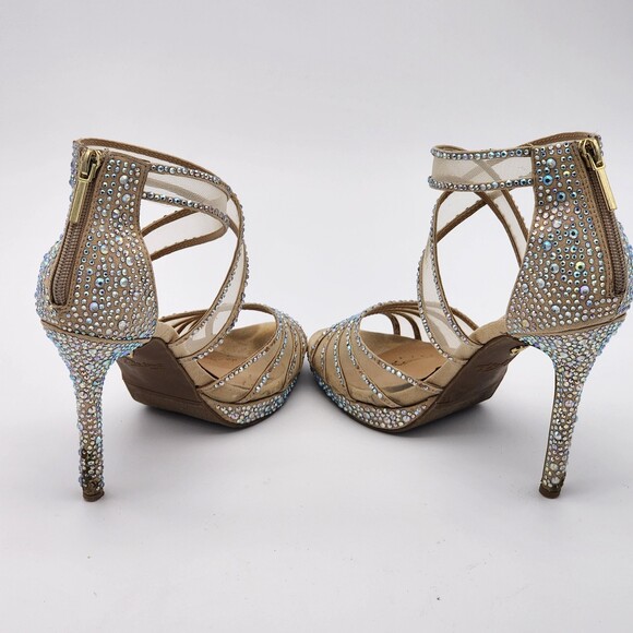 Thalia Sodi Ceara Rhinestone Peep Toe Pumps Size 7 - Picture 6 of 14